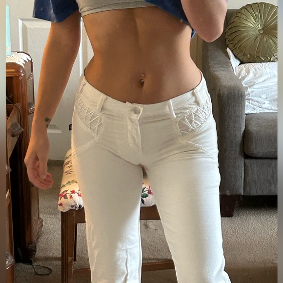 Low Waist White Big Vai Jeans - Picture 3 of 7